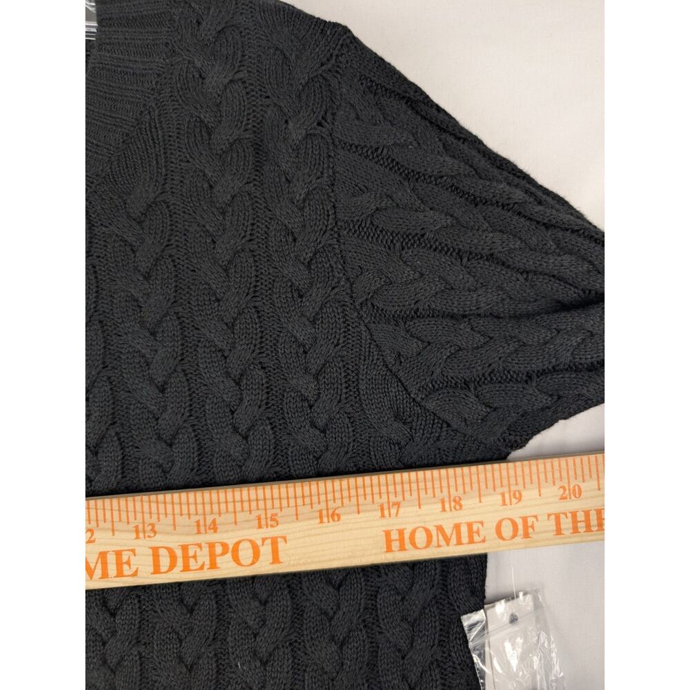 Central Park West Sweater Womens Medium Black Lace Trimmed Buttoned Cardigan NWT - Picture 4 of 7